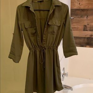 Shirt dress, army green size XS